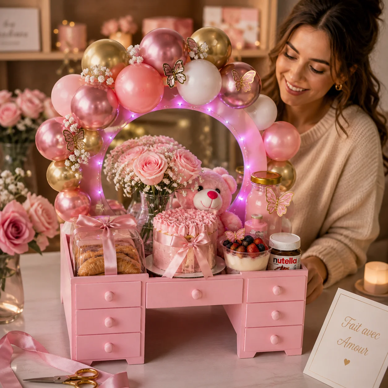 Regalo personalizado premium con apariencia de boutique de lujo